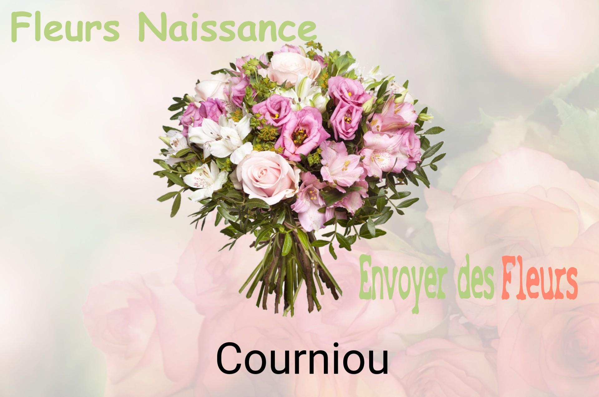Bouquet de fleurs de naissance livré à Courniou
